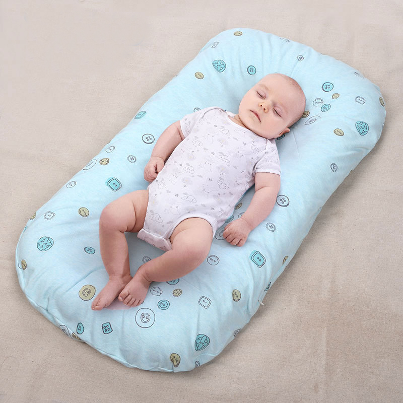 Premium Baby Lounger Portable Cotton Nest for Boys Girls Travel Bed Infant Cotton Cradle Crib Newborn Soft Sleeping Bassinet